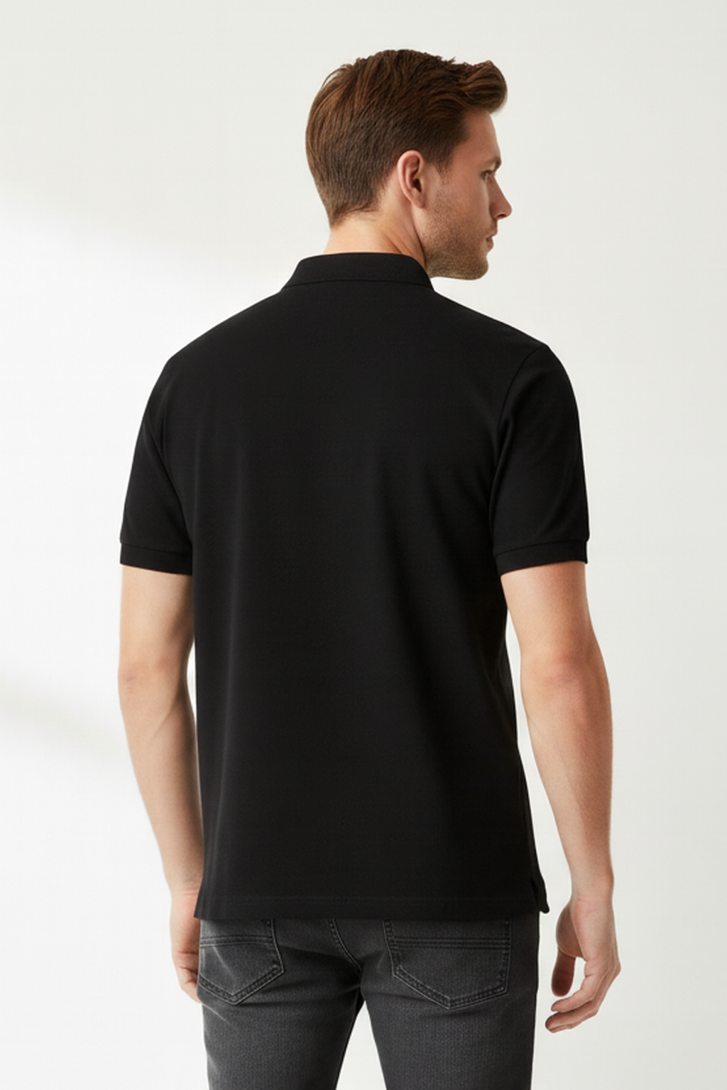 Men's Solids & Pastels Polo Neck T-Shirt