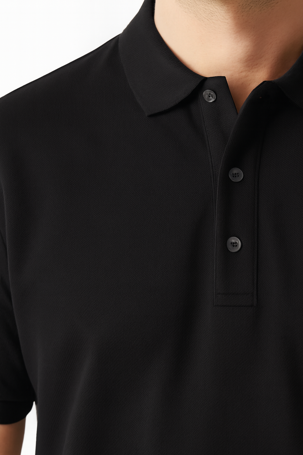 Men's Solids & Pastels Polo Neck T-Shirt