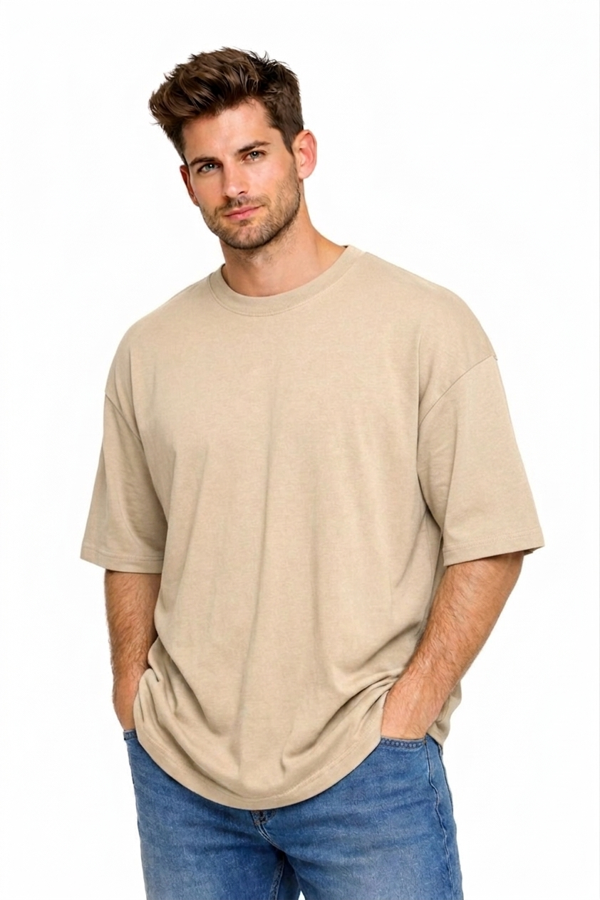 Men's Solids & Pastels Oversized T-Shirt