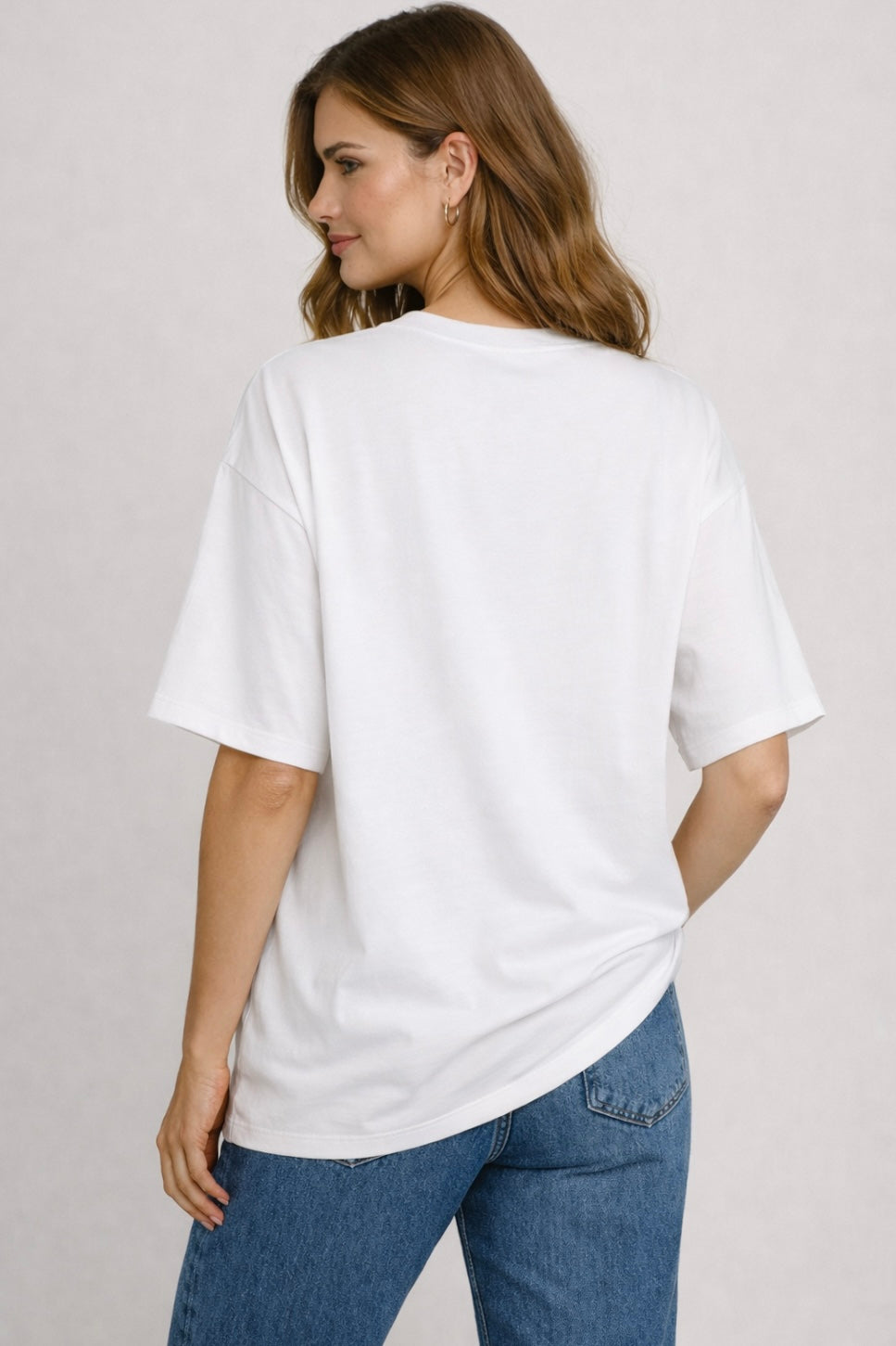 Women's Deer Oversized Drop-shoulder T-Shirt