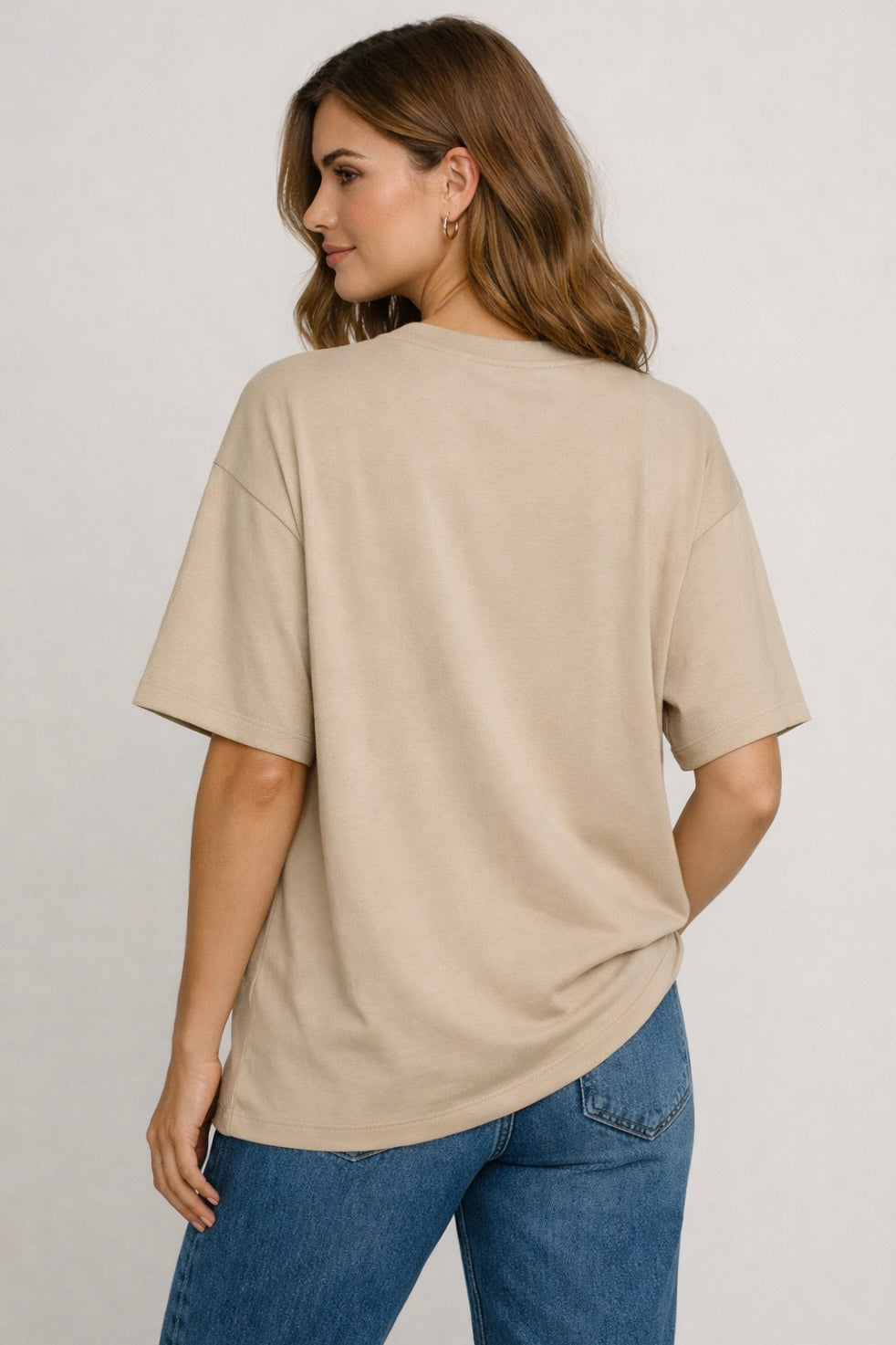 Women's Moon-Astronaut Oversized Drop-shoulder T-Shirt
