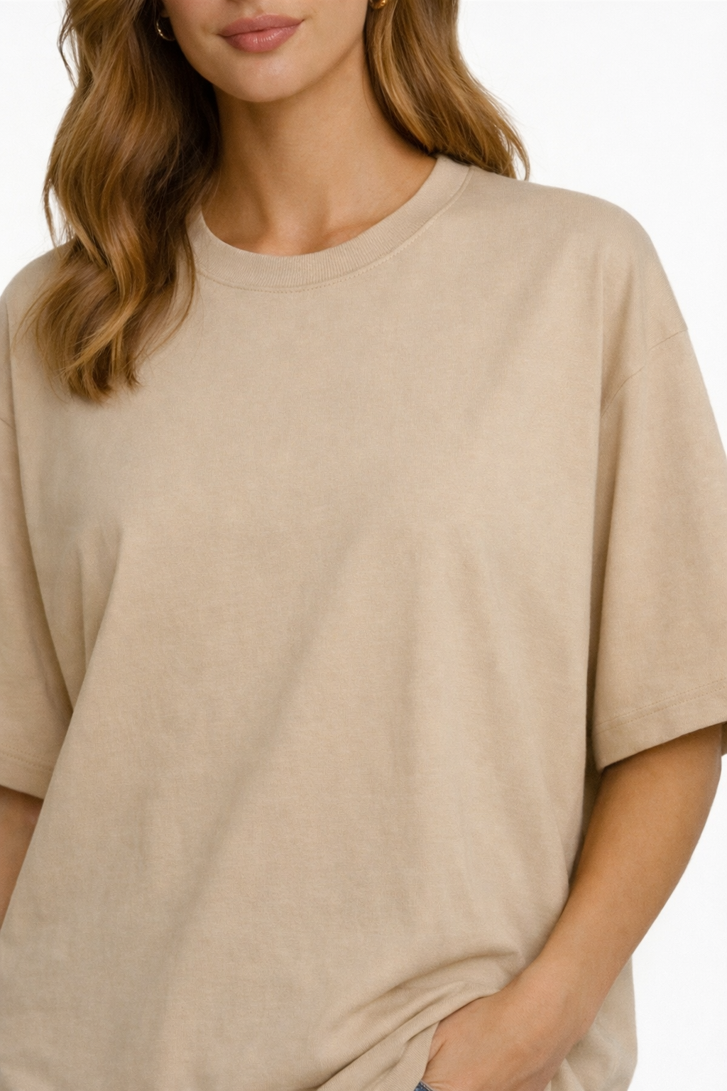 Women's Solids & Pastels Oversized Drop-shoulder T-Shirt