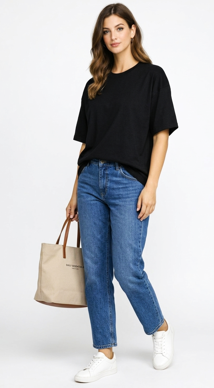 Women's Solids & Pastels Oversized Drop-shoulder T-Shirt