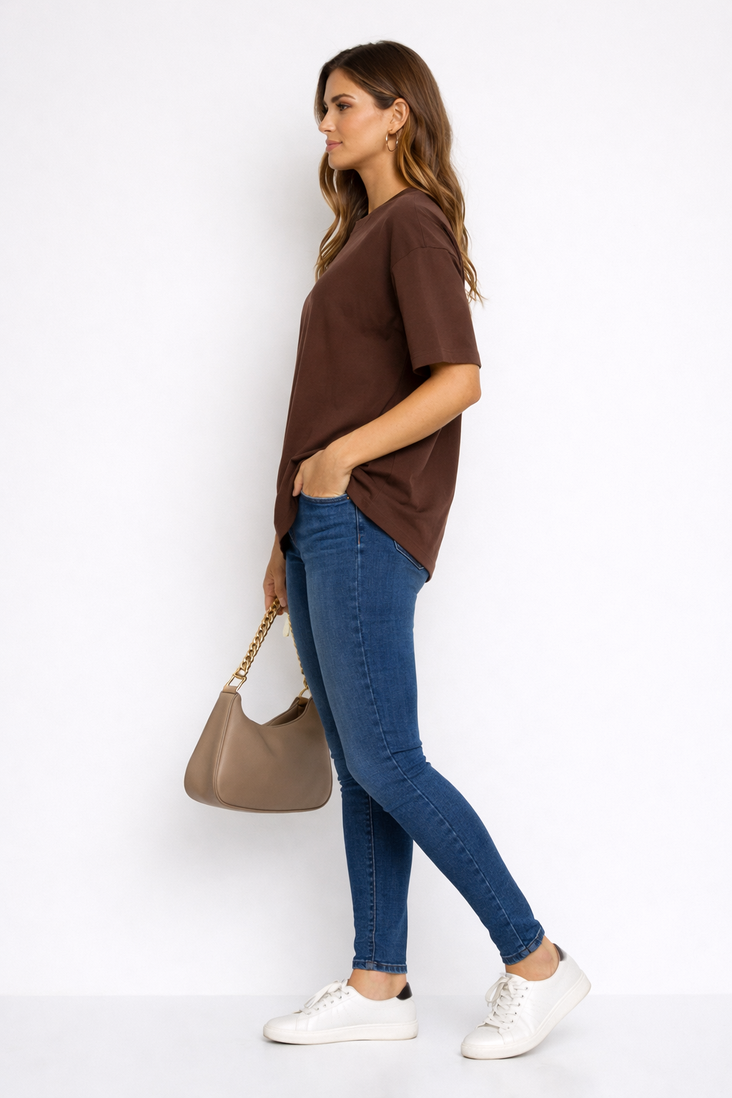 Women's Solids & Pastels Oversized Drop-shoulder T-Shirt