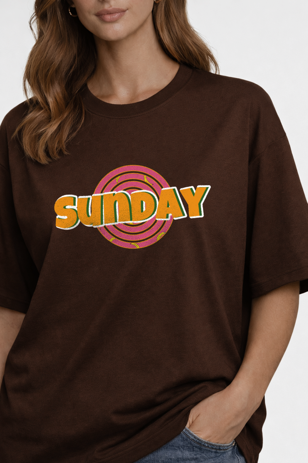 Women's Sunday Oversized Drop-shoulder T-Shirt