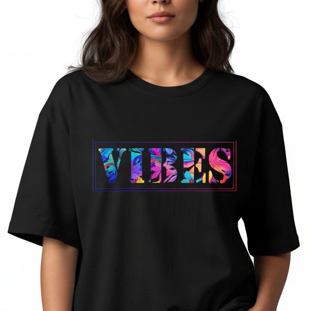 Women's Vibes Oversized Drop-shoulder T-Shirt