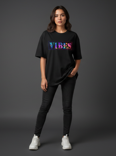 Women's Vibes Oversized Drop-shoulder T-Shirt