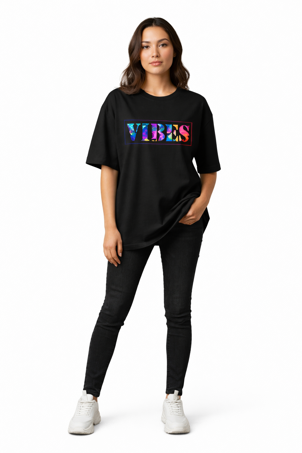 Women's Vibes Oversized Drop-shoulder T-Shirt