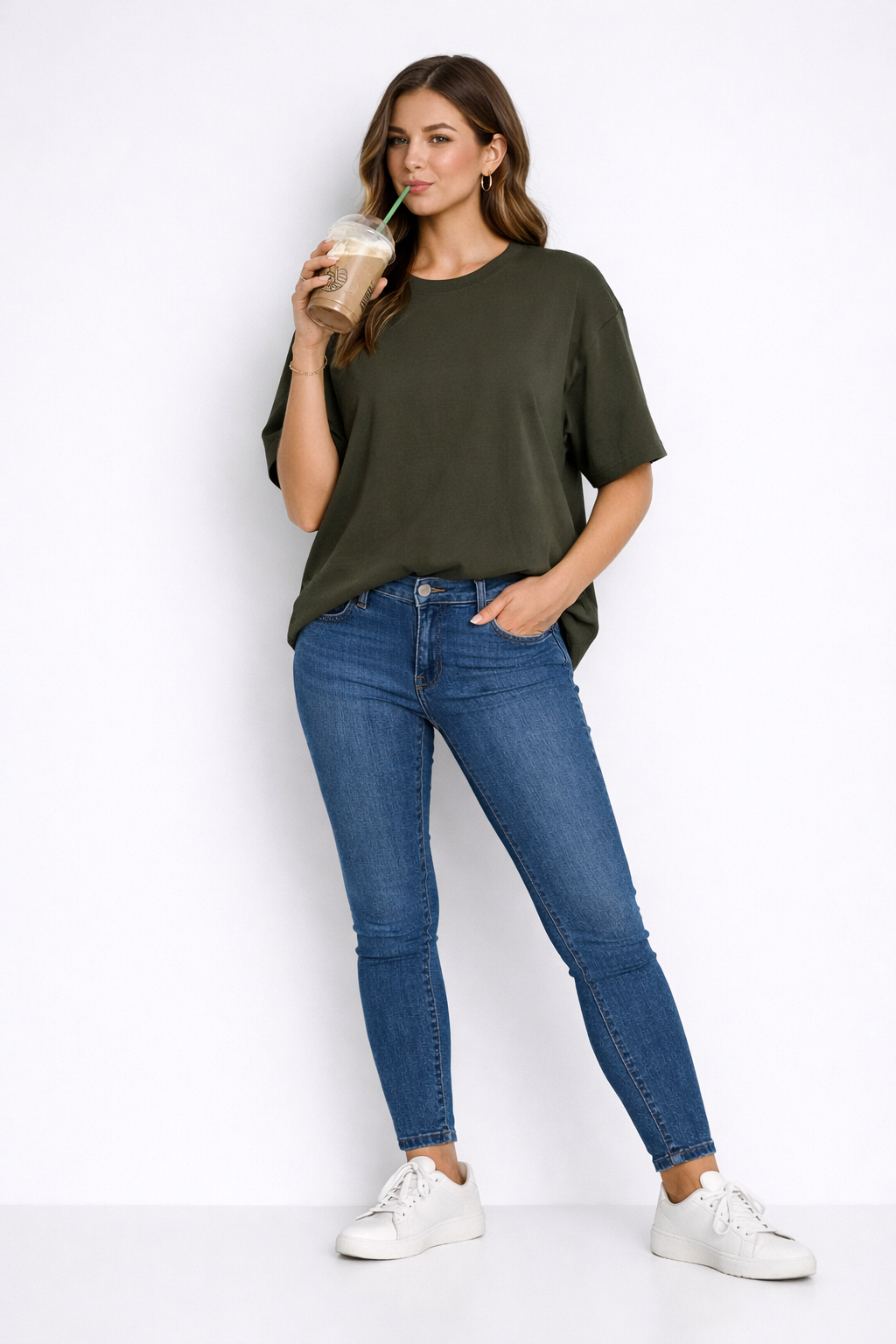 Women's Solids & Pastels Oversized Drop-shoulder T-Shirt