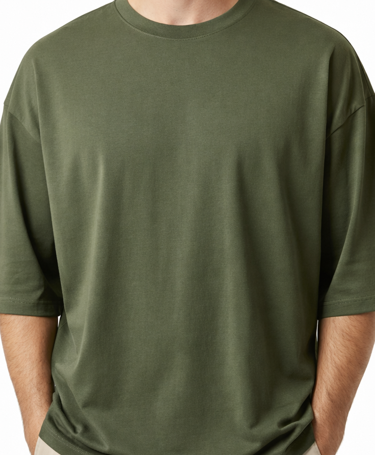 Men's Solids & Pastels Oversized T-Shirt