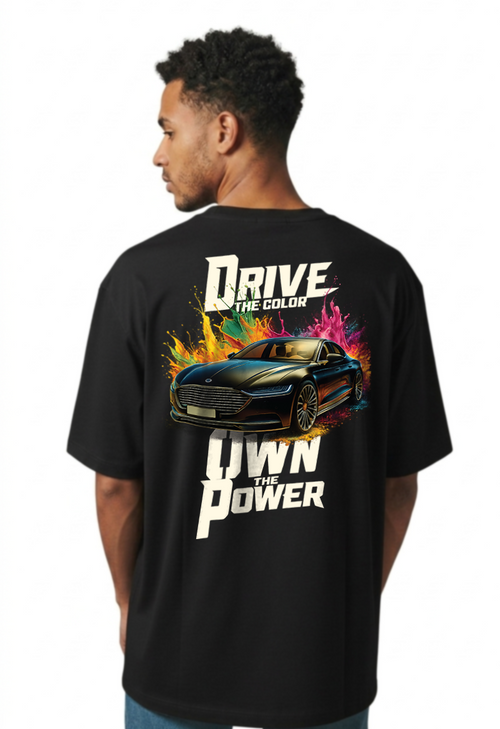 Men's Car - Colour Splash Oversized T-Shirt
