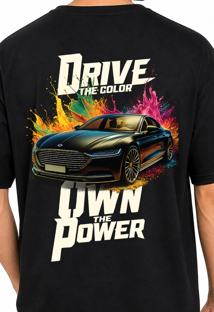 Men's Car - Colour Splash Oversized T-Shirt