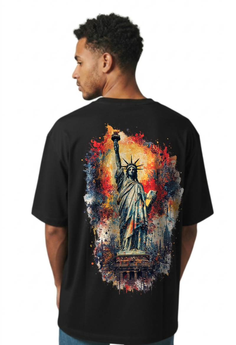 Men's Statue Of Liberty Oversized T-Shirt