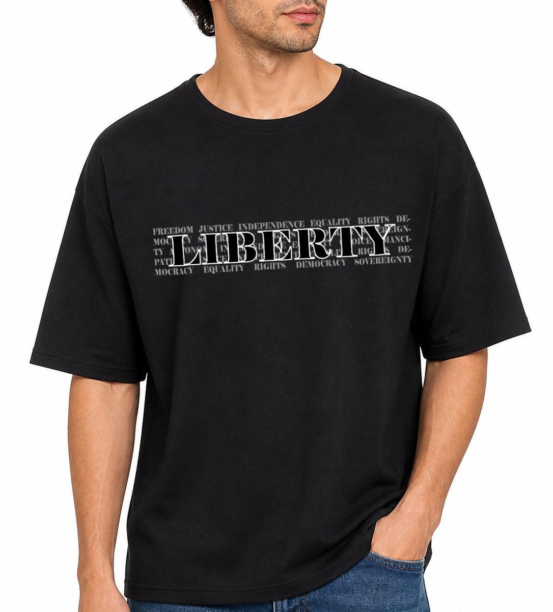 Men's Statue Of Liberty Oversized T-Shirt