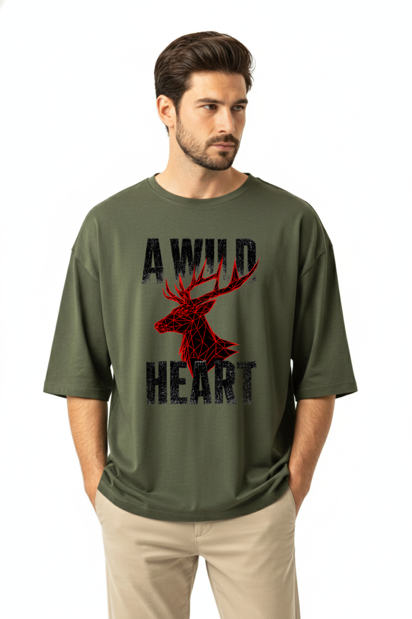 Men's Wild Heart Oversized T-Shirt