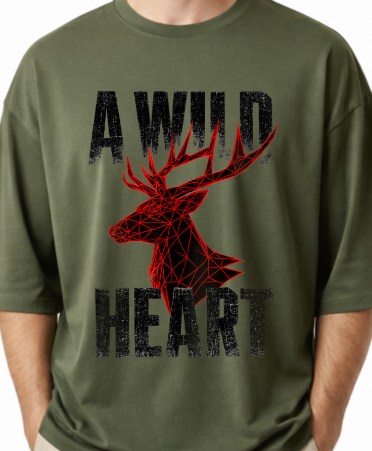 Men's Wild Heart Oversized T-Shirt