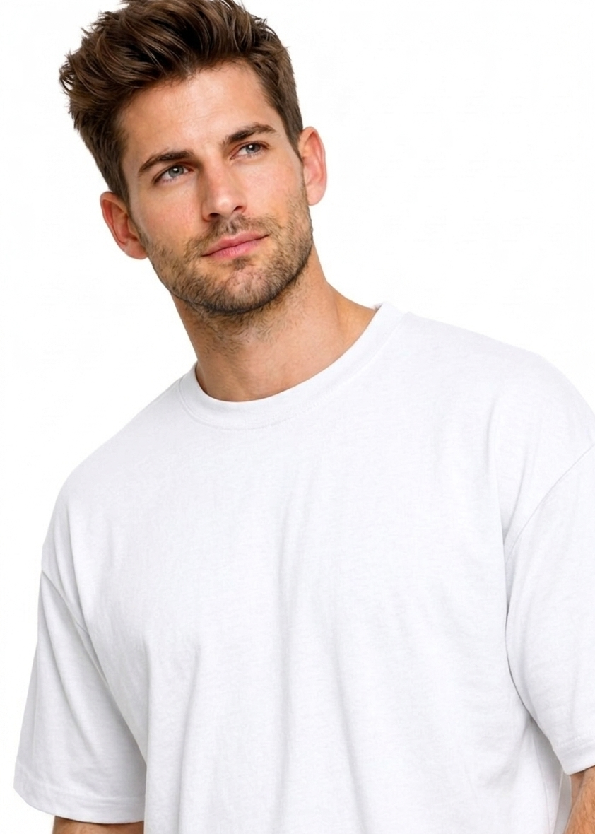 Men's Solids & Pastels Oversized T-Shirt