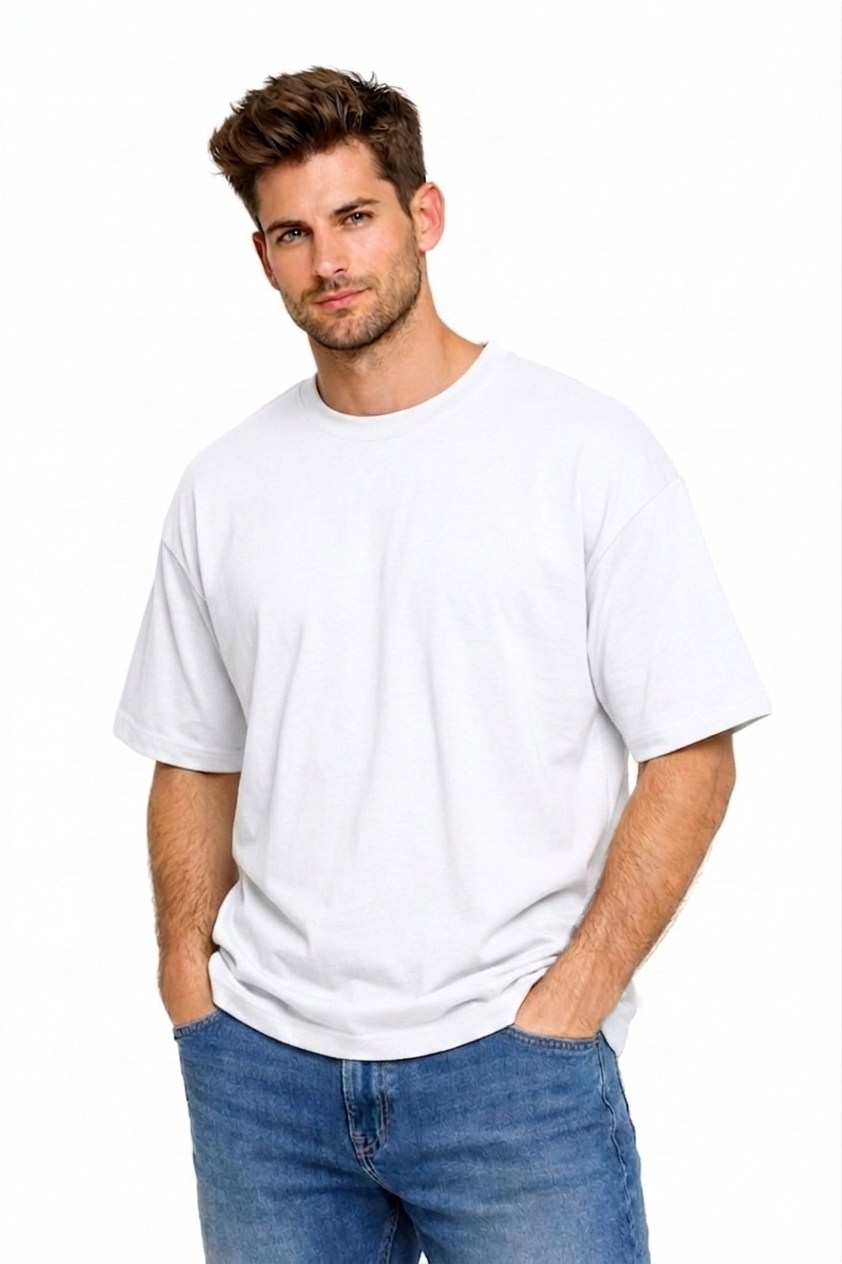Men's Solids & Pastels Oversized T-Shirt