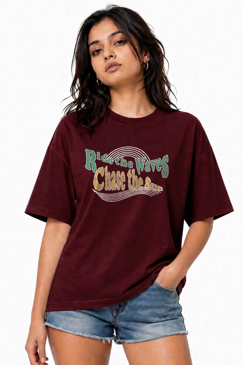 Women's Ride The Waves Relaxed-fit T-Shirt