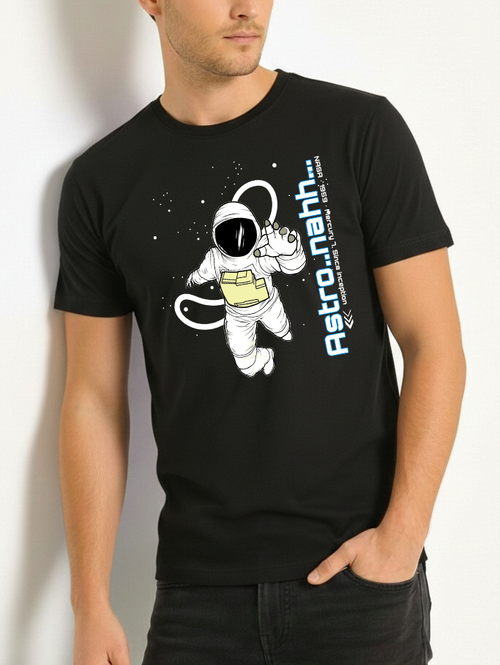 Men's Astro-Nahh Regular T-Shirt in Black