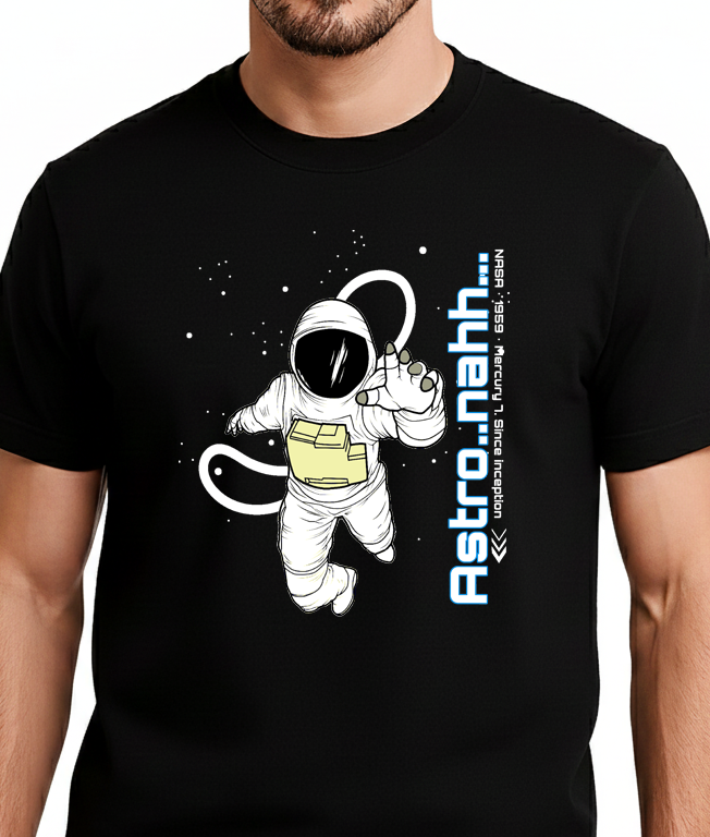 Men's Astro-Nahh Regular T-Shirt in Black