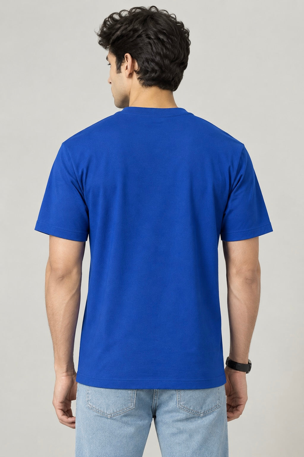 Men's Solids & Pastels Regular T-Shirt in Royal Blue